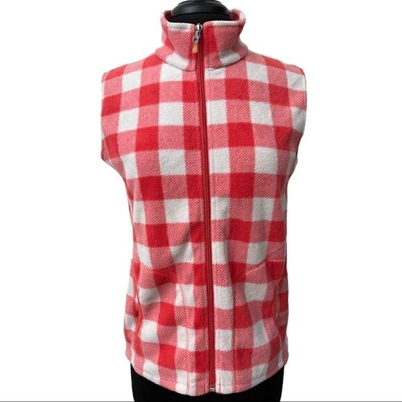 Woolrich Jackets & Blazers - 𝅺woolrich Buffalo Plaid Fleece Zip Front Vest Sz M